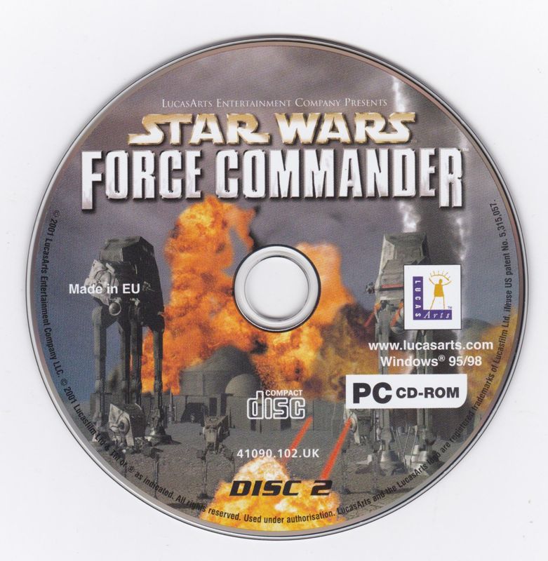 Media for Star Wars: Force Commander (Windows) (LucasArts Classic release): Disc 2