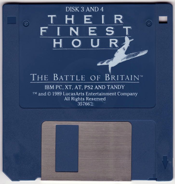 Media for Their Finest Hour: The Battle of Britain (DOS) (3.5" Floppy Disk release): Disk 2 (data from 5.25" Disk 3 & 4)