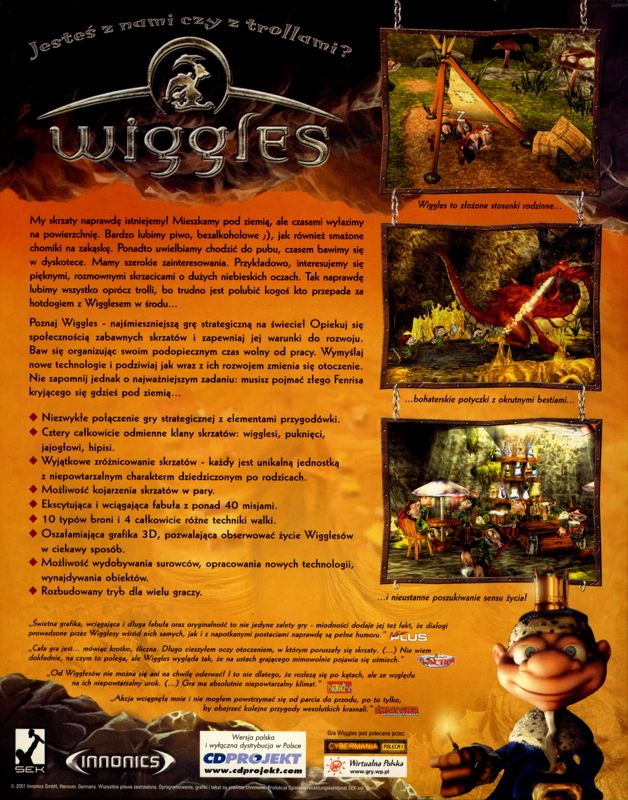 Back Cover for Diggles: The Myth of Fenris (Windows)