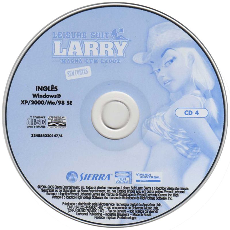 Media for Leisure Suit Larry: Magna Cum Laude (Uncut and Uncensored!) (Windows) (BestSeller Series release): Disc 4/4