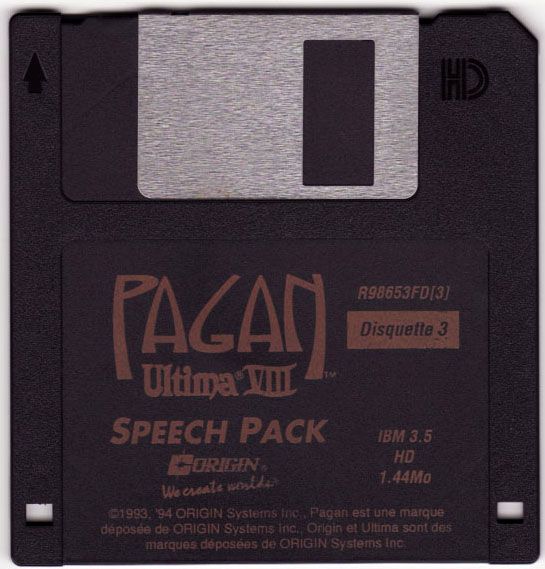 Media for Pagan: Ultima VIII - Speech Pack (DOS): Disk 3