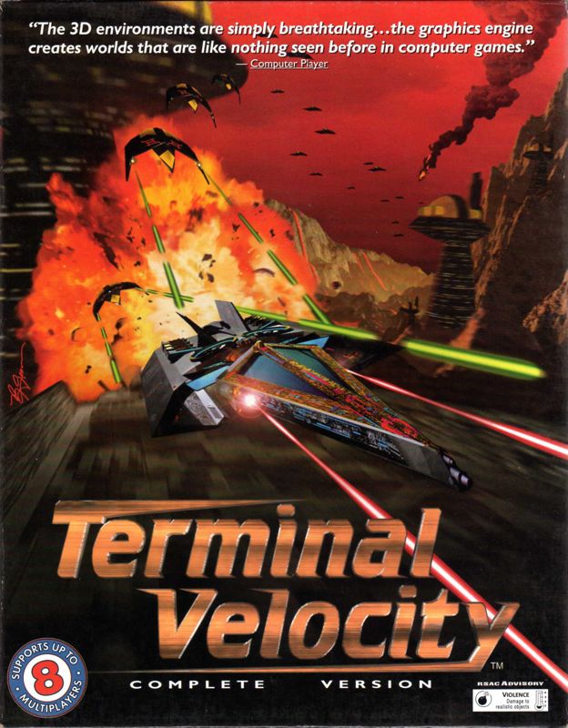 Front Cover for Terminal Velocity (DOS) (CD-ROM release)