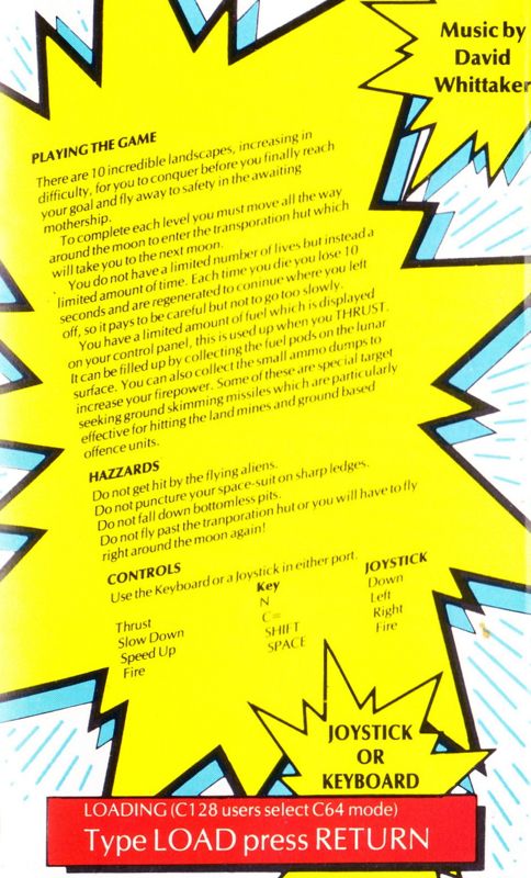 Inside Cover for Super G-Man (Commodore 64) (Cassette Release): Left
