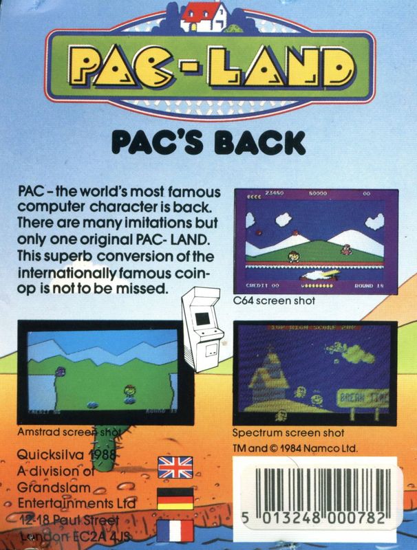 Pac Land Cover Or Packaging Material Mobygames