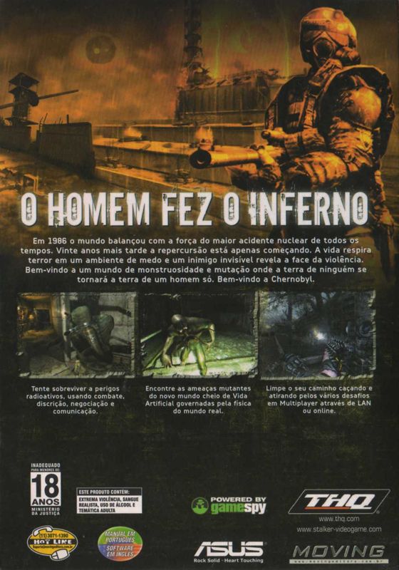 Back Cover for S.T.A.L.K.E.R.: Shadow of Chernobyl (Windows)