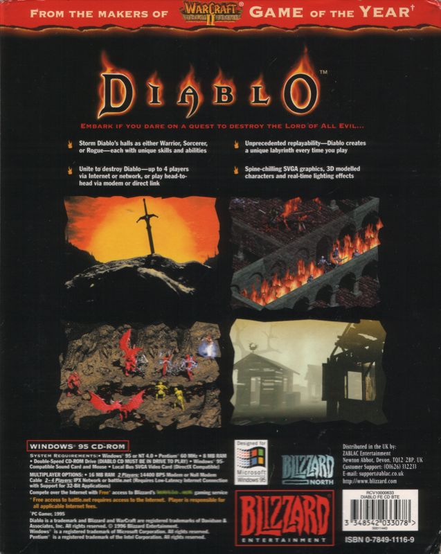 Back Cover for Diablo (Windows)