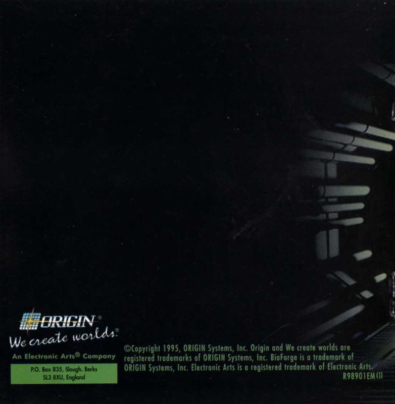 Other for BioForge (DOS) (Electronic Arts Classics release): Jewel Case - Inside Left