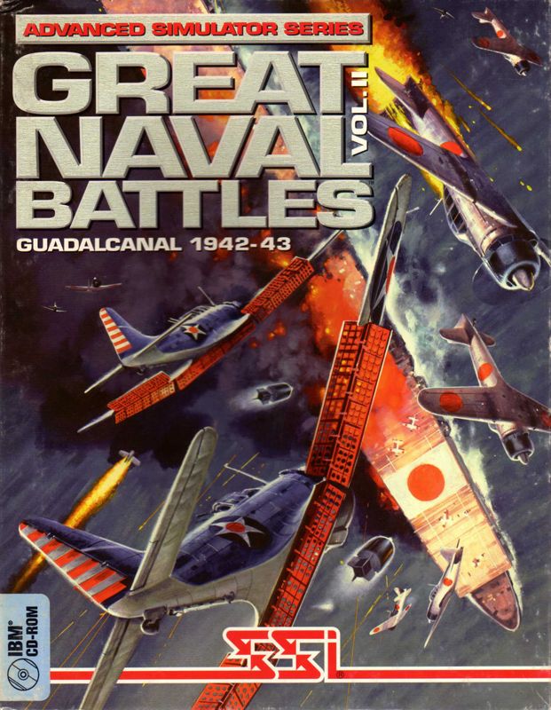 Front Cover for Great Naval Battles Vol. II: Guadalcanal 1942-43 (DOS) (CD-Rom Version)
