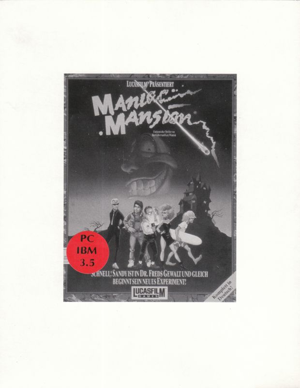 Other for Games, Games, Games: Maniac Mansion + Zak McKracken + Indiana Jones and the last Crusade (DOS): Maniac Mansion Box - Front