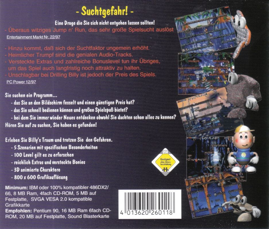 Other for The Worlds of Billy (DOS): Jewel Case - Back