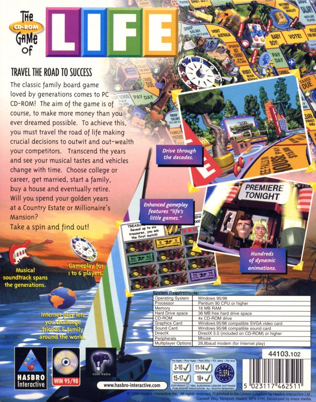 Back Cover for The Game of Life (Windows)