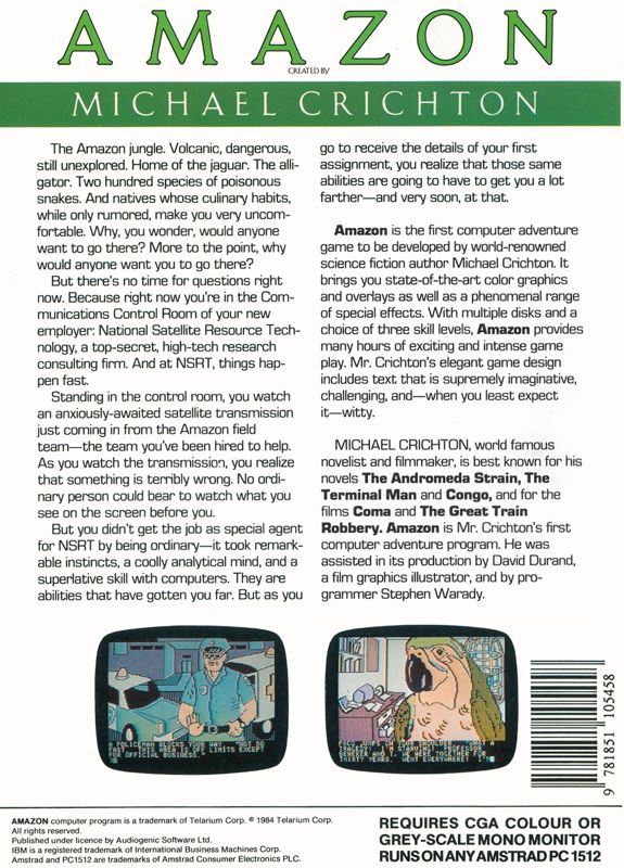 Back Cover for Amazon (DOS) (ASL version)