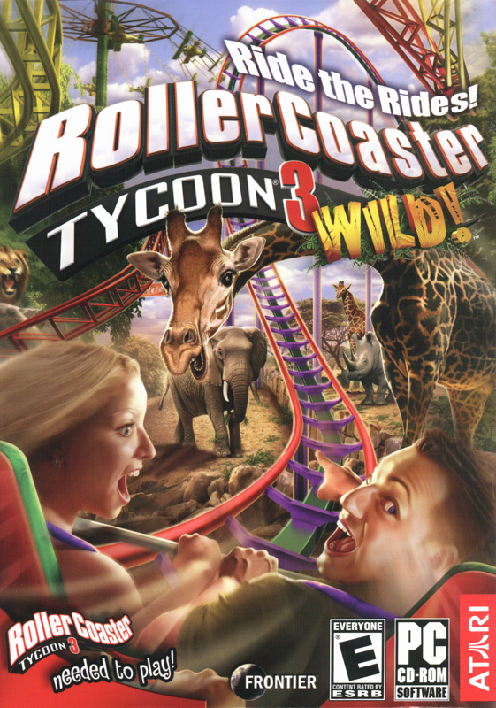 3-Game PC CD-ROM Lot Roller Coaster Tycoon, 3 Gold! (Soaked!) and Zoo  Tycoon 2