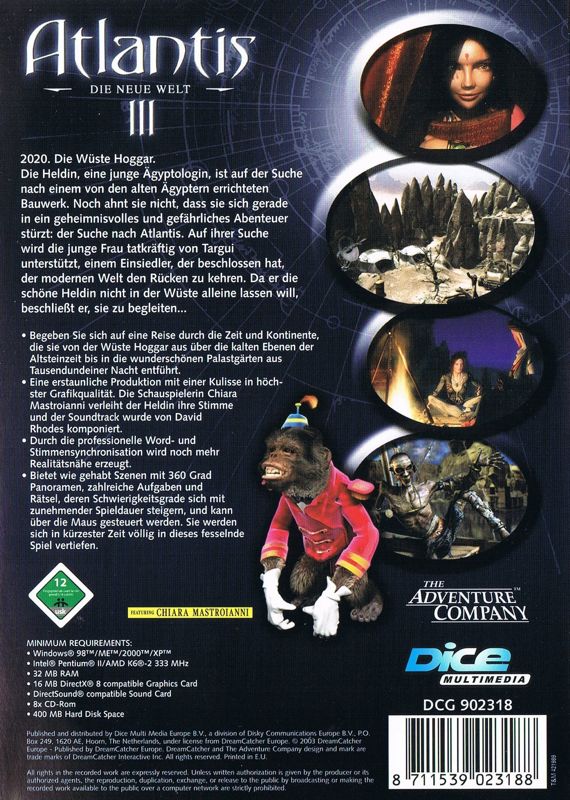Back Cover for Beyond Atlantis II (Windows) (Dice Multimedia release)
