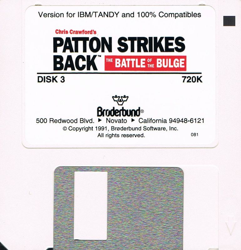 Media for Patton Strikes Back: The Battle of the Bulge (DOS) (Dual-media release): 3.5" Disk 3
