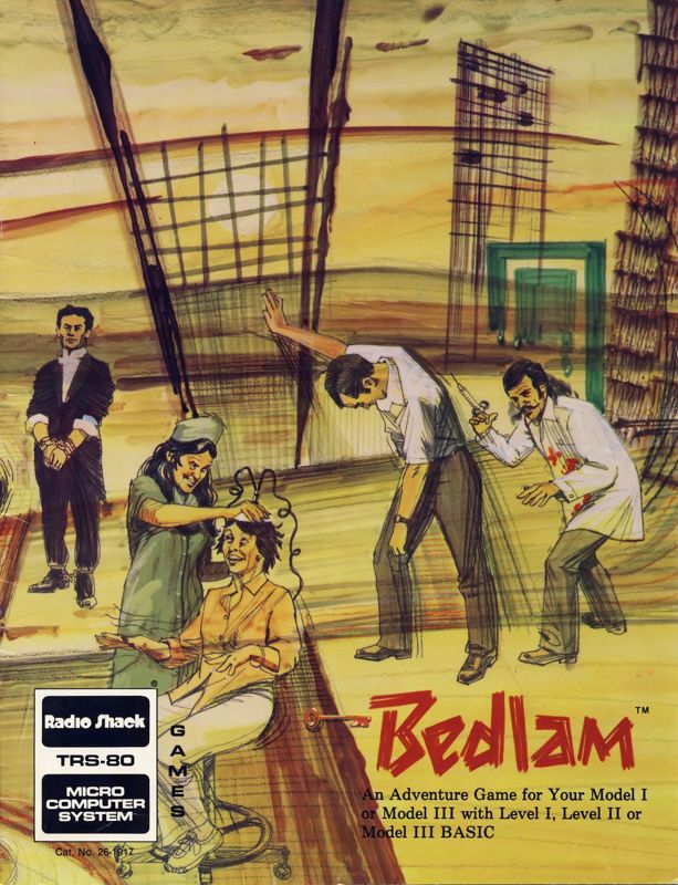 Front Cover for Bedlam (TRS-80)