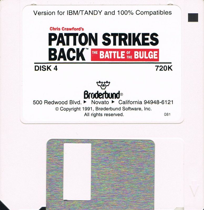 Media for Patton Strikes Back: The Battle of the Bulge (DOS) (Dual-media release): 3.5" Disk 4