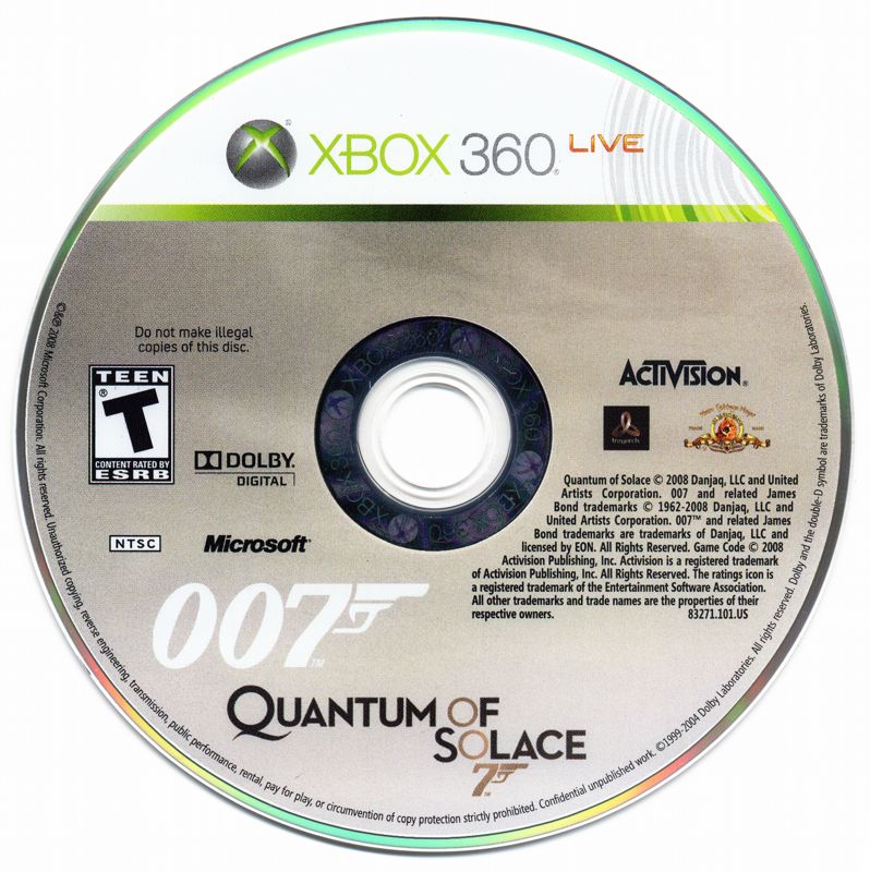 Media for 007: Quantum of Solace (Xbox 360)