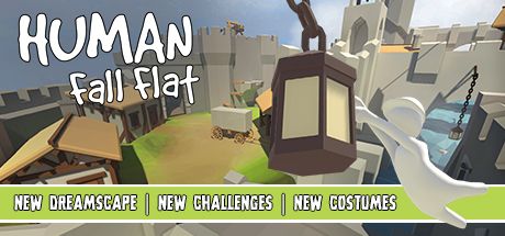 Front Cover for Human: Fall Flat (Linux and Macintosh and Windows) (Steam release): New Dreamscape | New Challenges | New Costumes