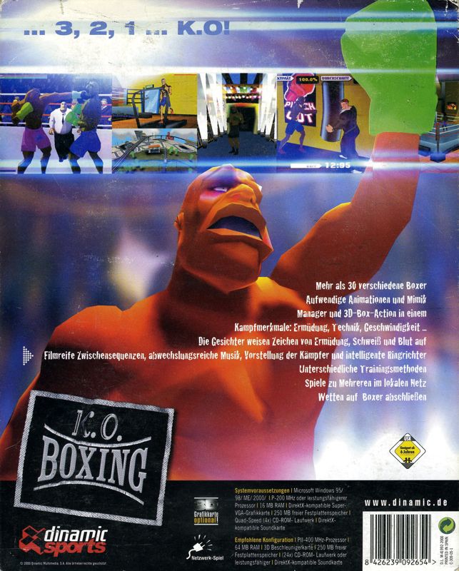 Back Cover for K.O. Boxing (Windows)