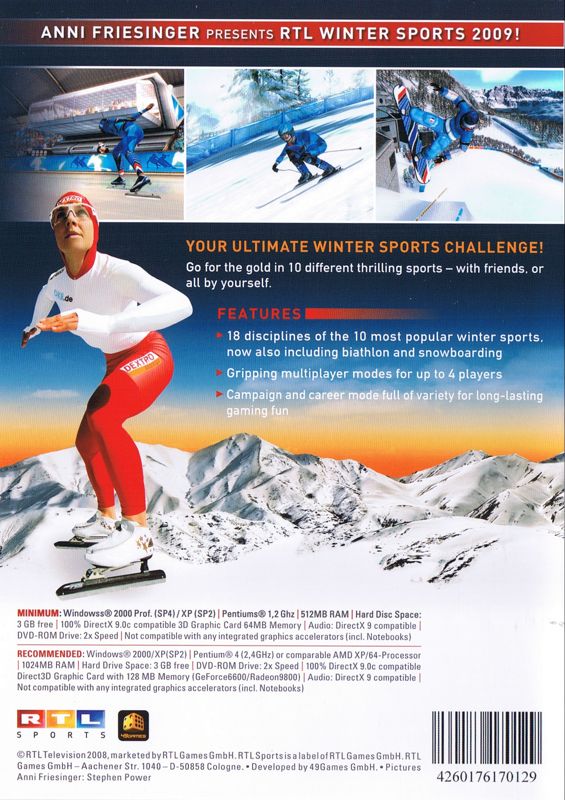 Back Cover for Winter Sports 2: The Next Challenge (Windows)