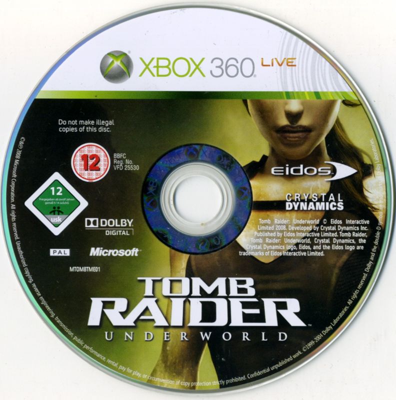 Media for Tomb Raider: Underworld (Limited Edition) (Xbox 360): Game disc