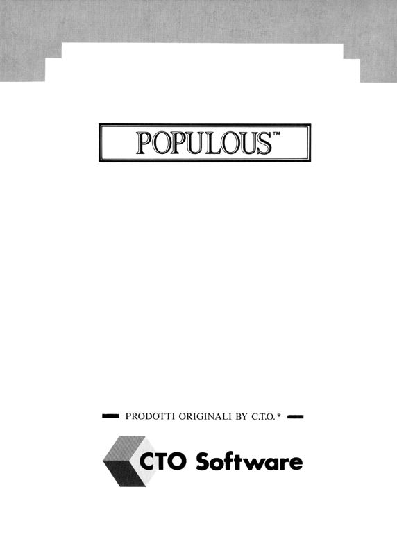 Manual for Populous / Populous: The Promised Lands (DOS): Front