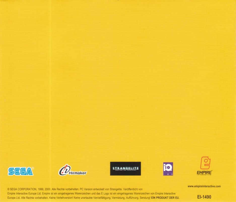 Other for Crazy Taxi (Windows): Jewel Case - Back