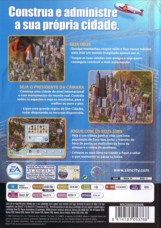 Back Cover for SimCity 4 (Windows)