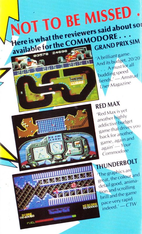 Inside Cover for Super G-Man (Commodore 64) (Cassette Release): Middle