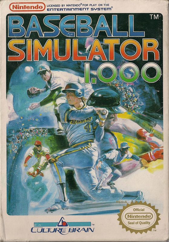 Front Cover for Baseball Simulator 1.000 (NES)