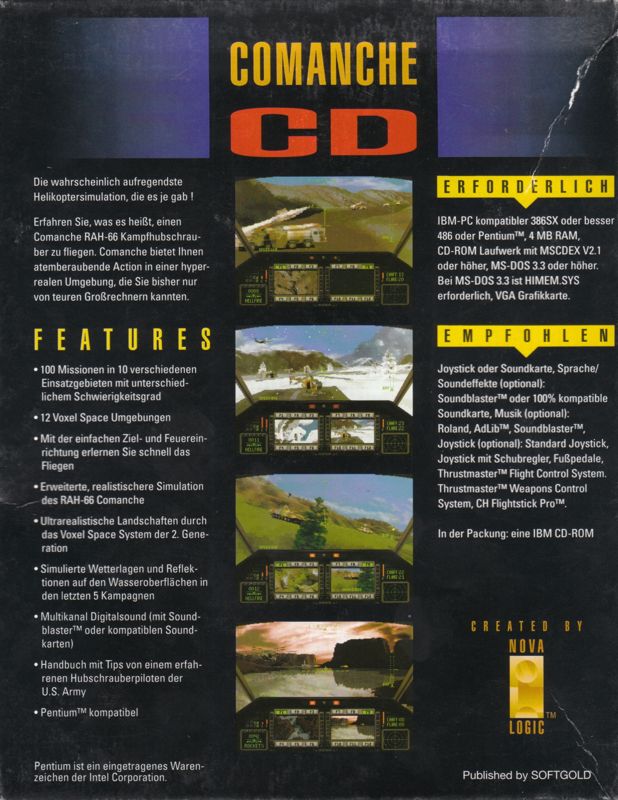 Comanche CD cover or packaging material - MobyGames