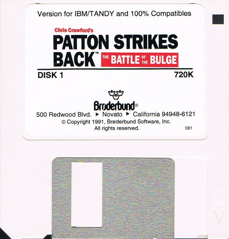 Media for Patton Strikes Back: The Battle of the Bulge (DOS) (Dual-media release): 3.5" Disk 1