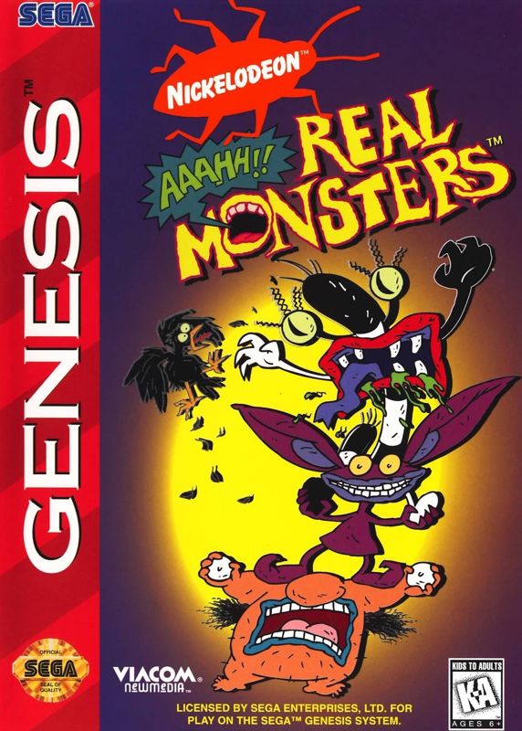 Front Cover for Nickelodeon: Aaahh!!! Real Monsters (Genesis)