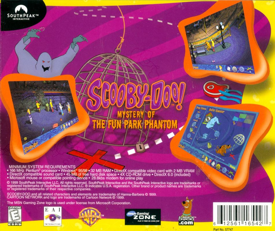 Back Cover for Scooby-Doo!: Mystery of the Fun Park Phantom (Windows)