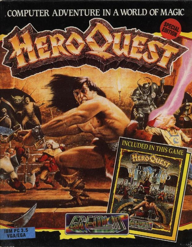 Front Cover for HeroQuest + HeroQuest: Return of the Witch Lord (DOS)