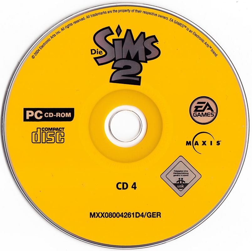 Media for The Sims 2 (Windows): Disc 4