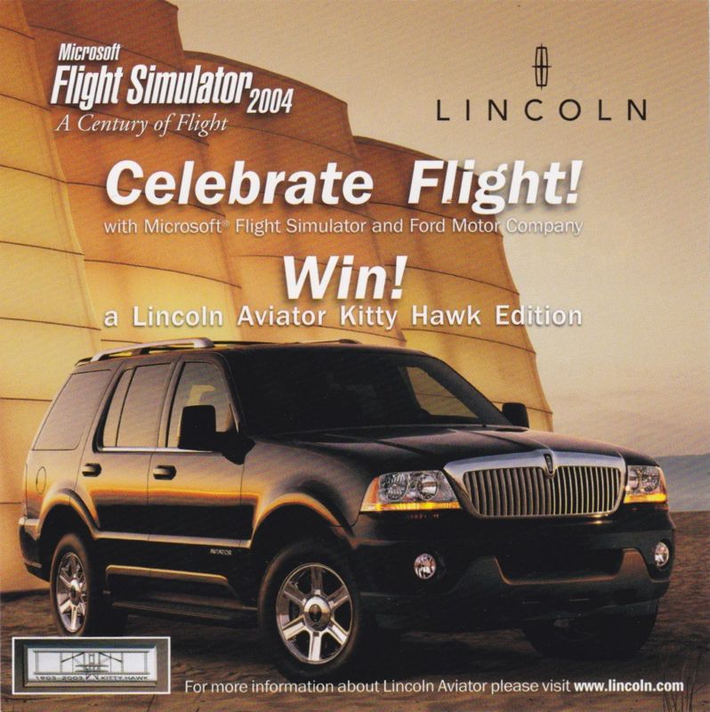 Extras for Microsoft Flight Simulator 2004: A Century of Flight (Windows) (Includes steel box release and a Corgi model): Competition: Side 1