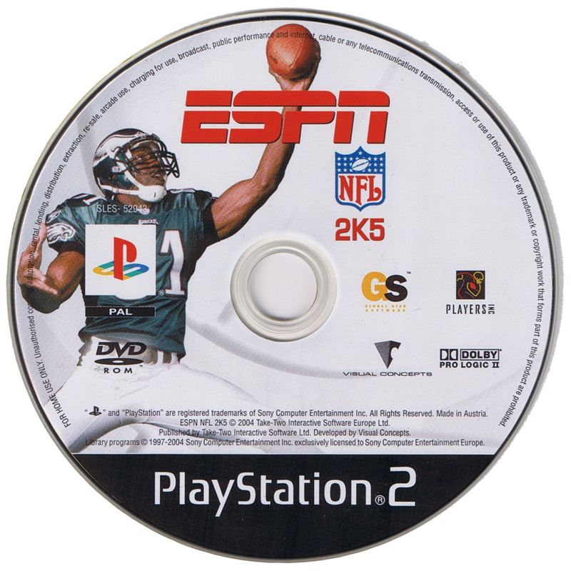 Media for ESPN NFL 2K5 (PlayStation 2)