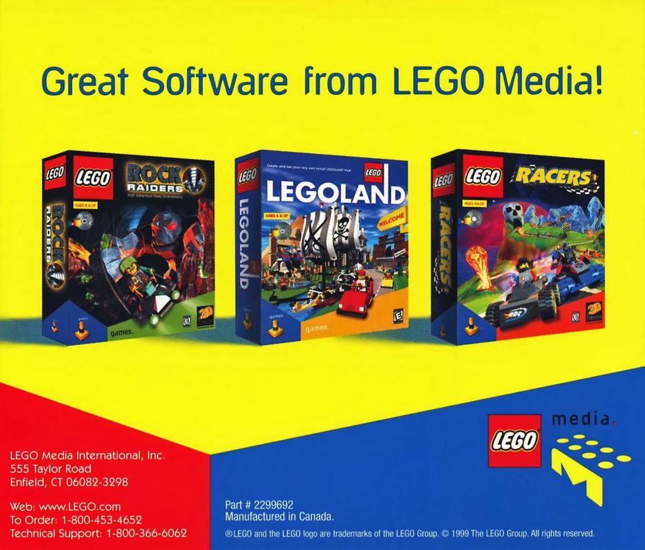 Other for LEGO Rock Raiders (Windows): Jewel Case - Back