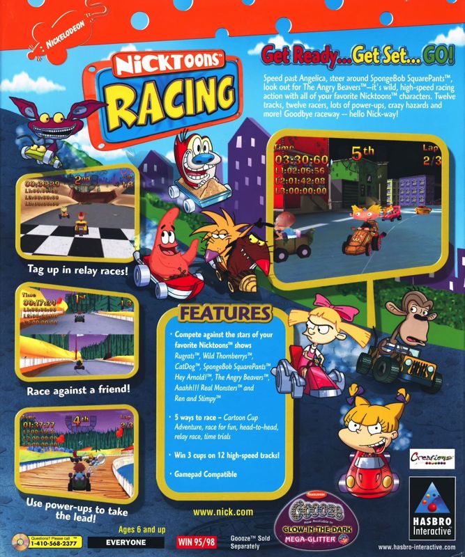 Back Cover for Nicktoons Racing (Windows)