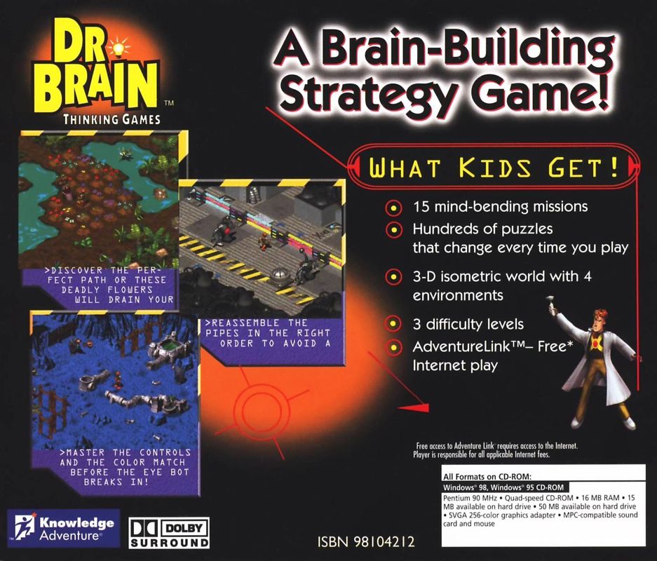 Other for Dr. Brain Thinking Games: IQ Adventure (Windows): Jewel Case - Back