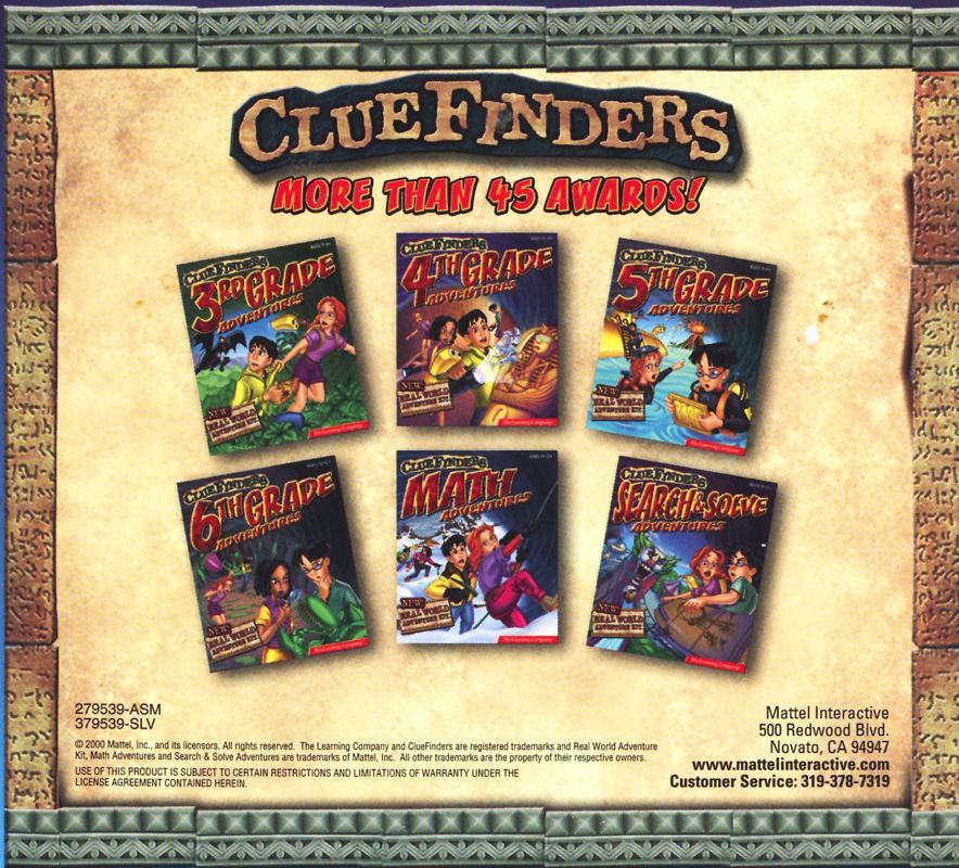 Other for ClueFinders: 3rd Grade Adventures (Macintosh and Windows) (Updated version): Sleeve Case - Back