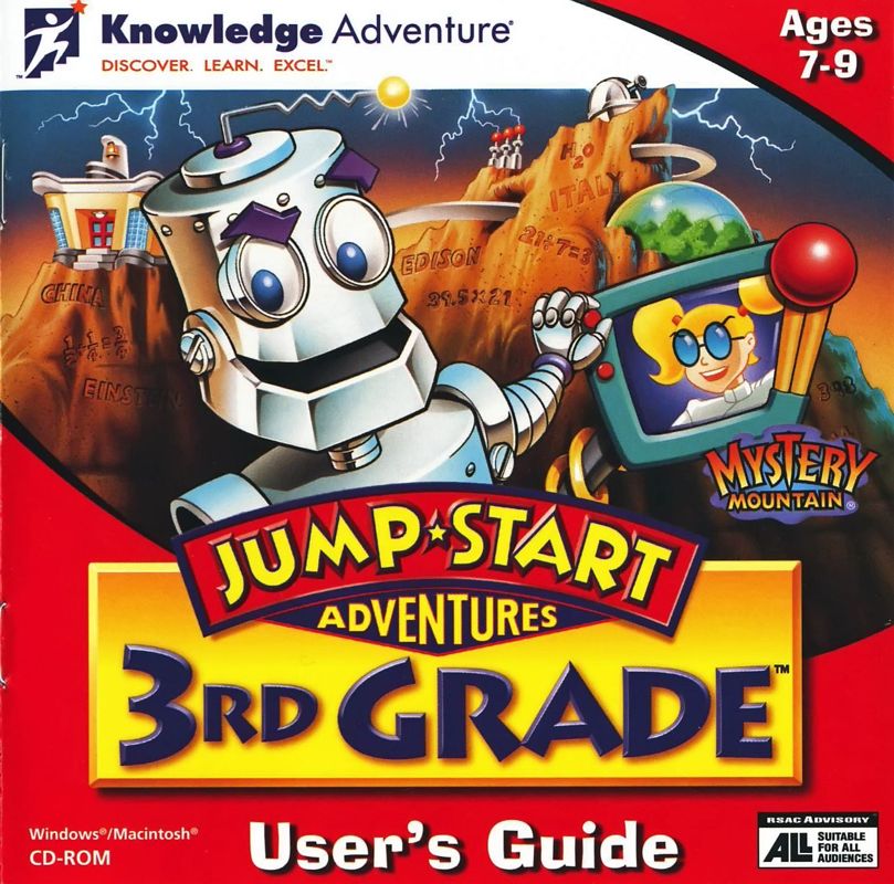 Other for JumpStart Adventures: 3rd Grade - Mystery Mountain (Macintosh and Windows and Windows 3.x): Jewel Case - Front