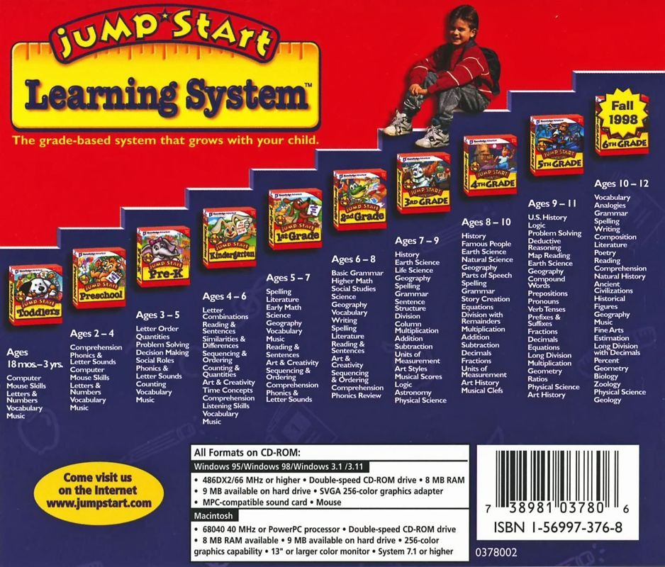 Other for JumpStart Adventures: 3rd Grade - Mystery Mountain (Macintosh and Windows and Windows 3.x): Jewel Case - Back