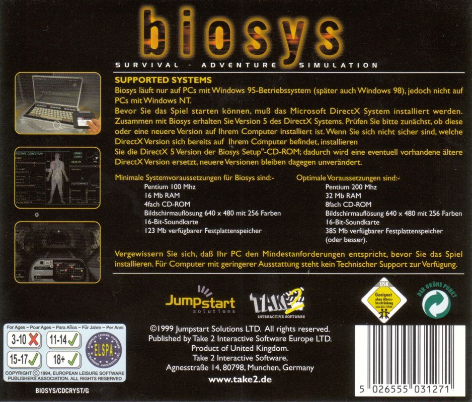Other for Biosys (Windows): Jewel Case - Back