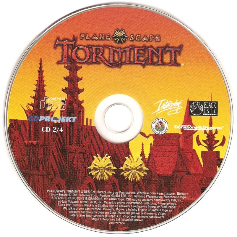 Media for Planescape: Torment (Windows) (Platynowa Kolekcja release): CD 2