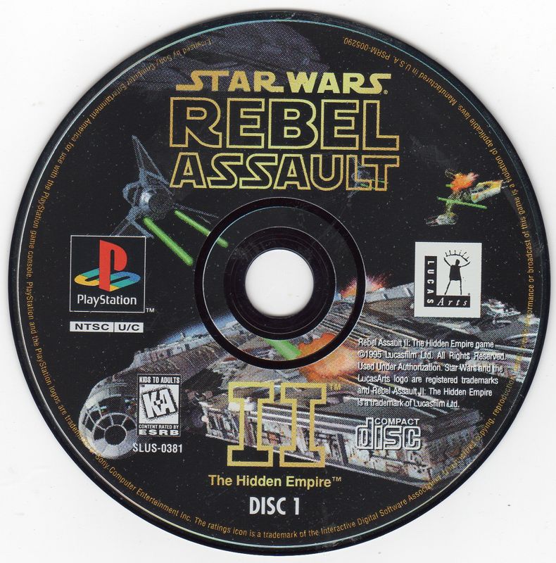 Media for Star Wars: Rebel Assault II - The Hidden Empire (PlayStation): Disc 1/2