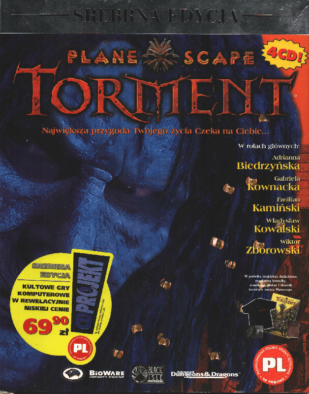 Front Cover for Planescape: Torment (Srebrna Edycja) (Windows)
