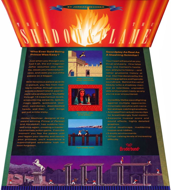 Back Cover for Prince of Persia 2: The Shadow & The Flame (DOS)